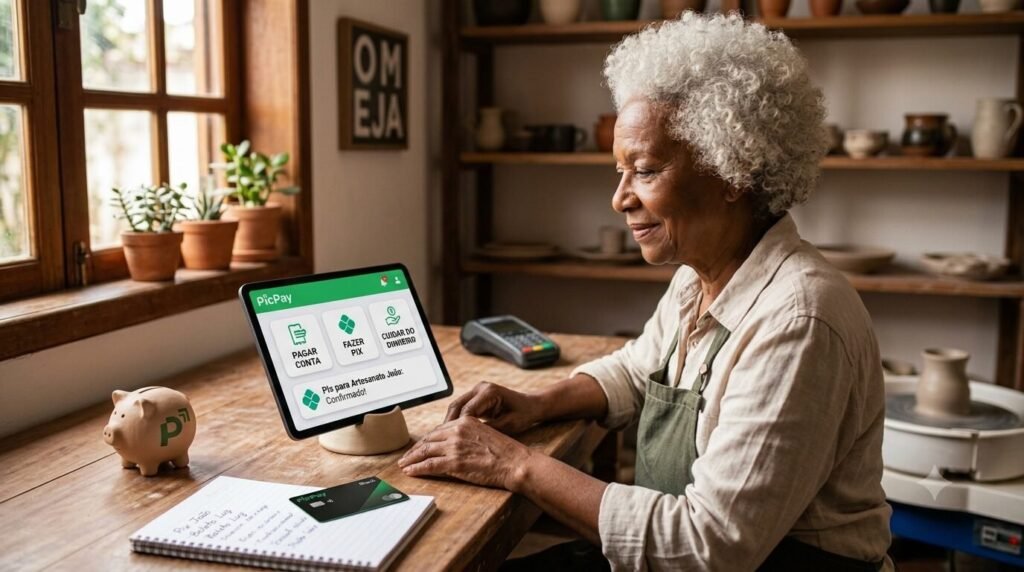 picpay para quem tem 50+ pagar conta, fazer pix e cuidar do dinheiro sem sair de casa